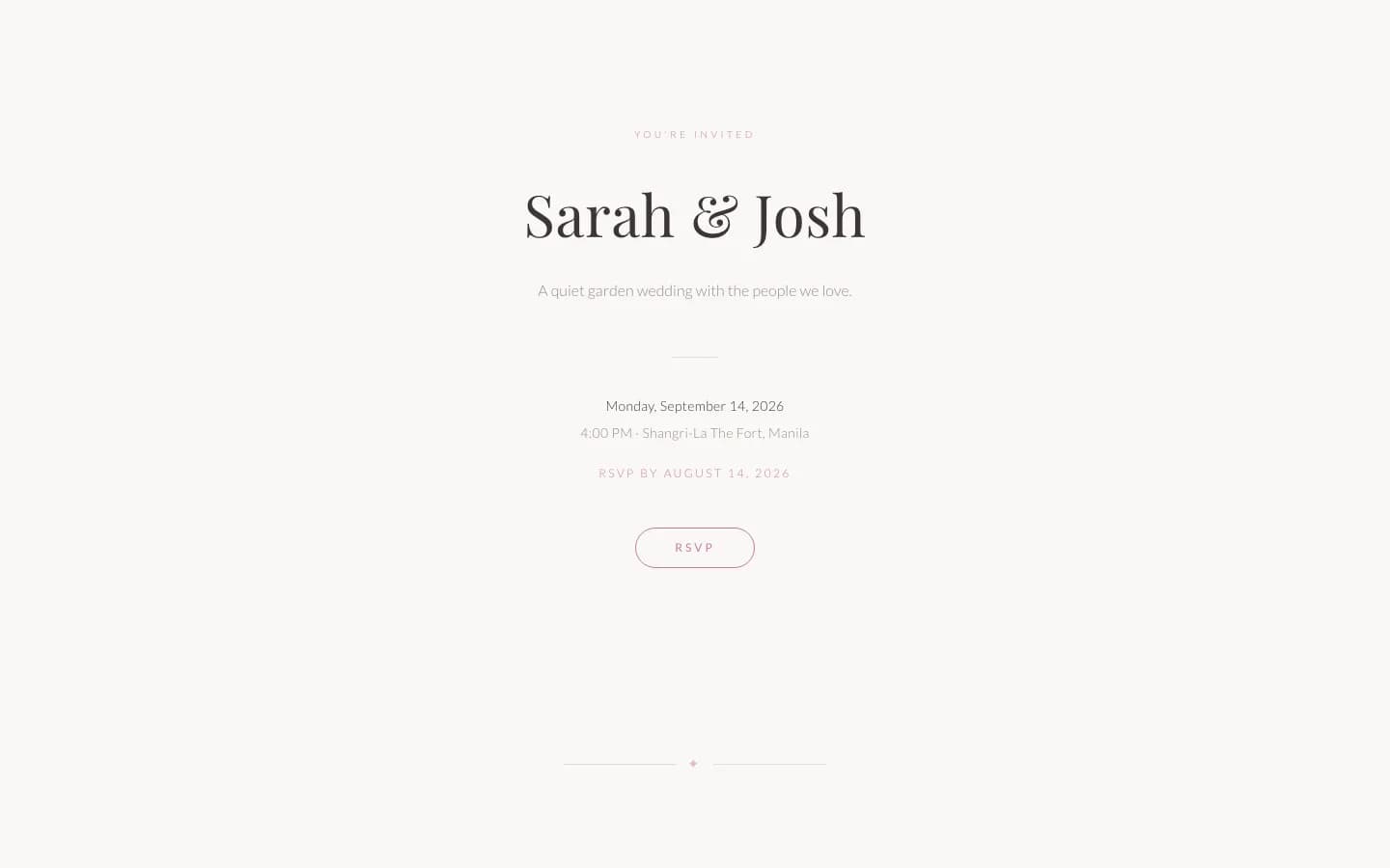 Minimalist template preview