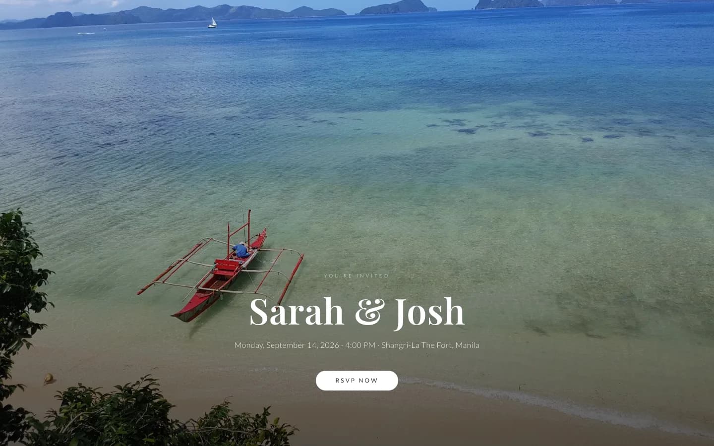 Photo-first template preview